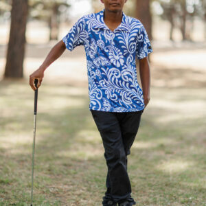 Flutterby Blue  Golf Shirt - Men