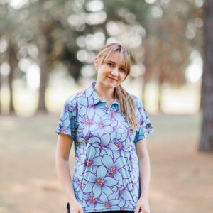 Dusty Flower Lights  Golf Shirt - Women