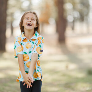 Orange Teals Golf Shirt - Kids