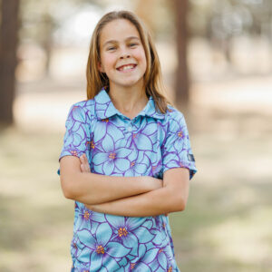 Dusty Flower Lights  Golf Shirt - Kids