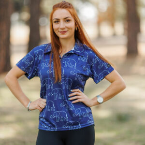 Navy Ellies  Golf Shirt - Women